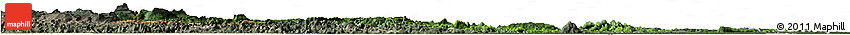 Satellite Horizon Map of Potaro/siparuni, semi-desaturated