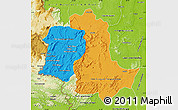 Political Map of Potaro/siparuni, physical outside