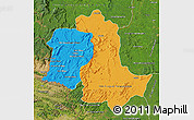 Political Map of Potaro/siparuni, satellite outside