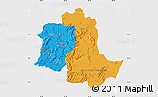 Political Map of Potaro/siparuni, single color outside