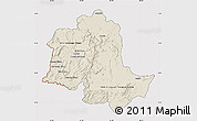 Shaded Relief Map of Potaro/siparuni, cropped outside