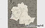 Shaded Relief Map of Potaro/siparuni, darken