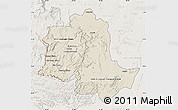 Shaded Relief Map of Potaro/siparuni, lighten