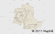 Shaded Relief Map of Potaro/siparuni, single color outside