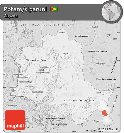 Silver Style Map of Potaro/siparuni