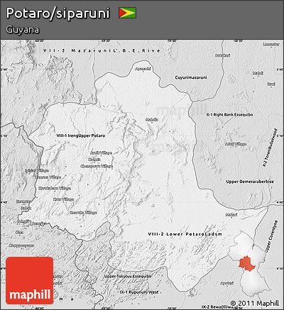 Silver Style Map of Potaro/siparuni
