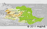 Physical Panoramic Map of Potaro/siparuni, lighten, desaturated