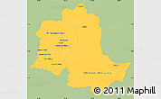 Savanna Style Simple Map of Potaro/siparuni, single color outside