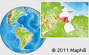 Physical Location Map of VIII-1 Ireng/Upper Potaro, highlighted country, highlighted parent region