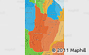 Political Shades Map of Upper Demerara/berbice