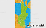 Physical Map of X-1 Right Bank Essequibo, political outside