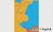 Political 3D Map of Upper Takutu/u.Essequibo