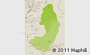 Physical 3D Map of IX-2 Rewa(Illiwa)/U.E, shaded relief outside