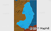 Political 3D Map of IX-2 Rewa(Illiwa)/U.E, darken