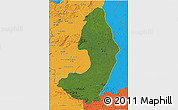 Satellite 3D Map of IX-2 Rewa(Illiwa)/U.E, political outside