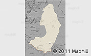 Shaded Relief 3D Map of IX-2 Rewa(Illiwa)/U.E, darken, desaturated