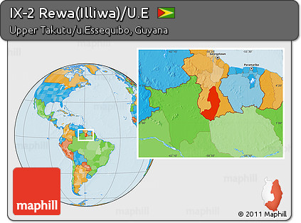 Political Location Map of IX-2 Rewa(Illiwa)/U.E