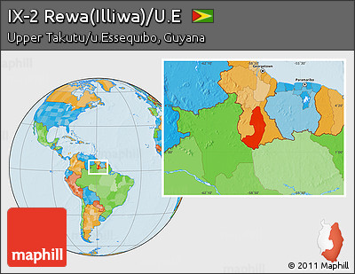 Political Location Map of IX-2 Rewa(Illiwa)/U.E