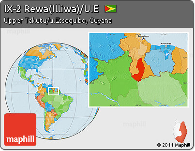 Political Location Map of IX-2 Rewa(Illiwa)/U.E