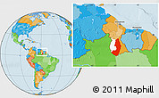 Political Location Map of IX-2 Rewa(Illiwa)/U.E, highlighted parent region, within the entire country