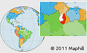Political Location Map of IX-2 Rewa(Illiwa)/U.E, highlighted parent region