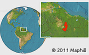 Satellite Location Map of IX-2 Rewa(Illiwa)/U.E, within the entire country