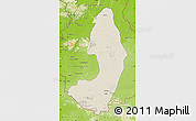 Shaded Relief Map of IX-2 Rewa(Illiwa)/U.E, physical outside