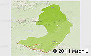 Physical Panoramic Map of IX-2 Rewa(Illiwa)/U.E, lighten