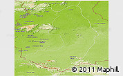 Physical Panoramic Map of IX-2 Rewa(Illiwa)/U.E