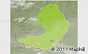 Physical Panoramic Map of IX-2 Rewa(Illiwa)/U.E, semi-desaturated