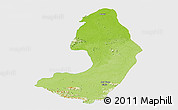 Physical Panoramic Map of IX-2 Rewa(Illiwa)/U.E, single color outside
