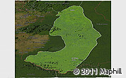 Satellite Panoramic Map of IX-2 Rewa(Illiwa)/U.E, darken