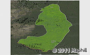 Satellite Panoramic Map of IX-2 Rewa(Illiwa)/U.E, darken, semi-desaturated