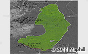 Satellite Panoramic Map of IX-2 Rewa(Illiwa)/U.E, desaturated