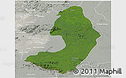 Satellite Panoramic Map of IX-2 Rewa(Illiwa)/U.E, lighten, semi-desaturated