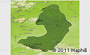 Satellite Panoramic Map of IX-2 Rewa(Illiwa)/U.E, physical outside