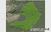 Satellite Panoramic Map of IX-2 Rewa(Illiwa)/U.E, semi-desaturated