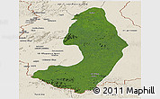 Satellite Panoramic Map of IX-2 Rewa(Illiwa)/U.E, shaded relief outside