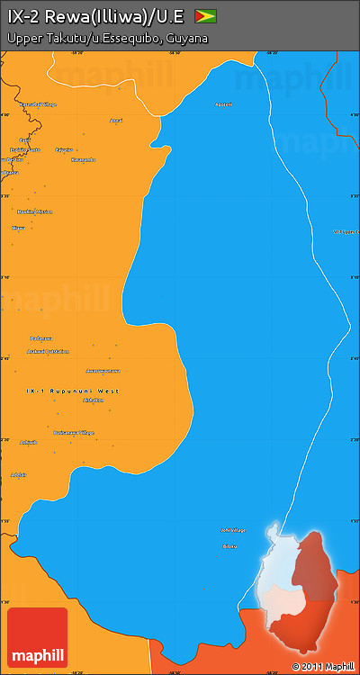 Political Simple Map of IX-2 Rewa(Illiwa)/U.E