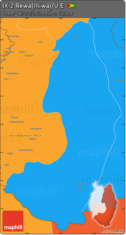 Political Simple Map of IX-2 Rewa(Illiwa)/U.E