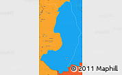 Political Simple Map of IX-2 Rewa(Illiwa)/U.E