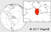 Blank Location Map of Upper Takutu/u.Essequibo