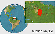 Satellite Location Map of Upper Takutu/u.Essequibo