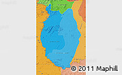 Political Shades Map of Upper Takutu/u.Essequibo