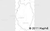 Blank Simple Map of Upper Takutu/u.Essequibo, cropped outside
