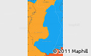 Political Simple Map of Upper Takutu/u.Essequibo