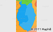 Political Shades Simple Map of Upper Takutu/u.Essequibo