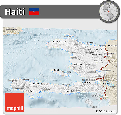 Classic Style 3D Map of Haiti