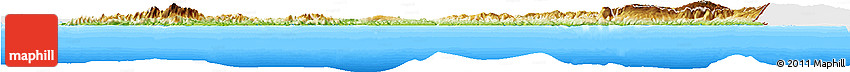 Physical Horizon Map of Haiti, single color outside, bathymetry sea