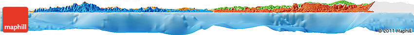 Political Horizon Map of Haiti, single color outside, shaded relief sea